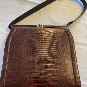 Vintage Briwn  Lizzard Skin Women's Bag